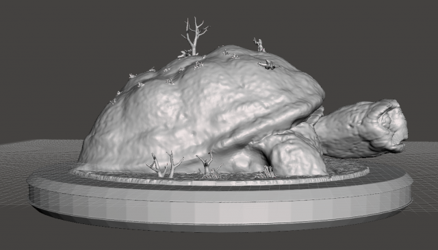 Unpainted Morla the Turtle 6 inches image 2