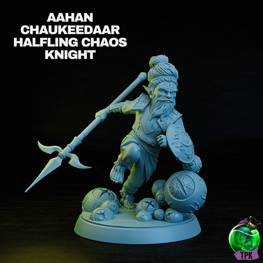 Unpainted TPK Lap Aahan Chaukeedaar, Halfling Chaos Knight image 0