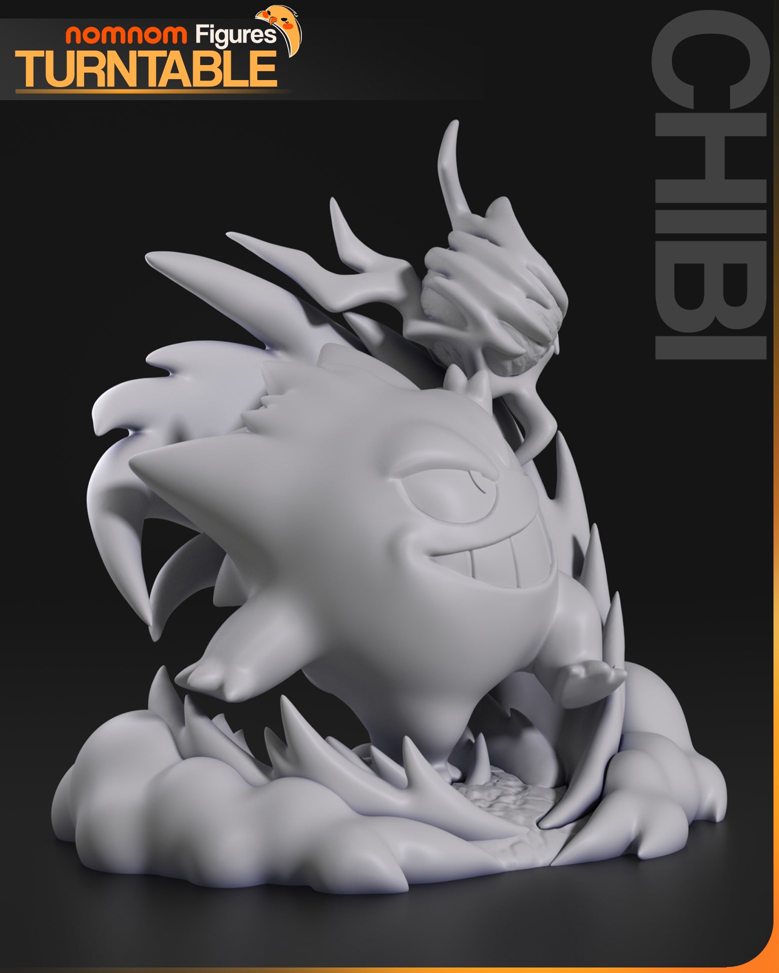 Unpainted Nom Nom Chibi Gengar Pokemon image 3
