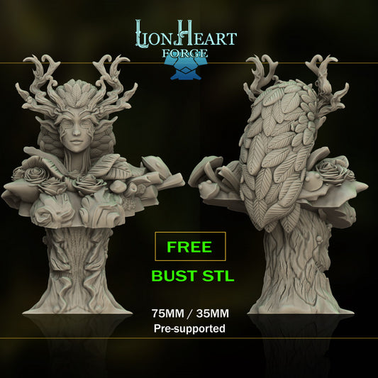 Unpainted Dryad bust image 0