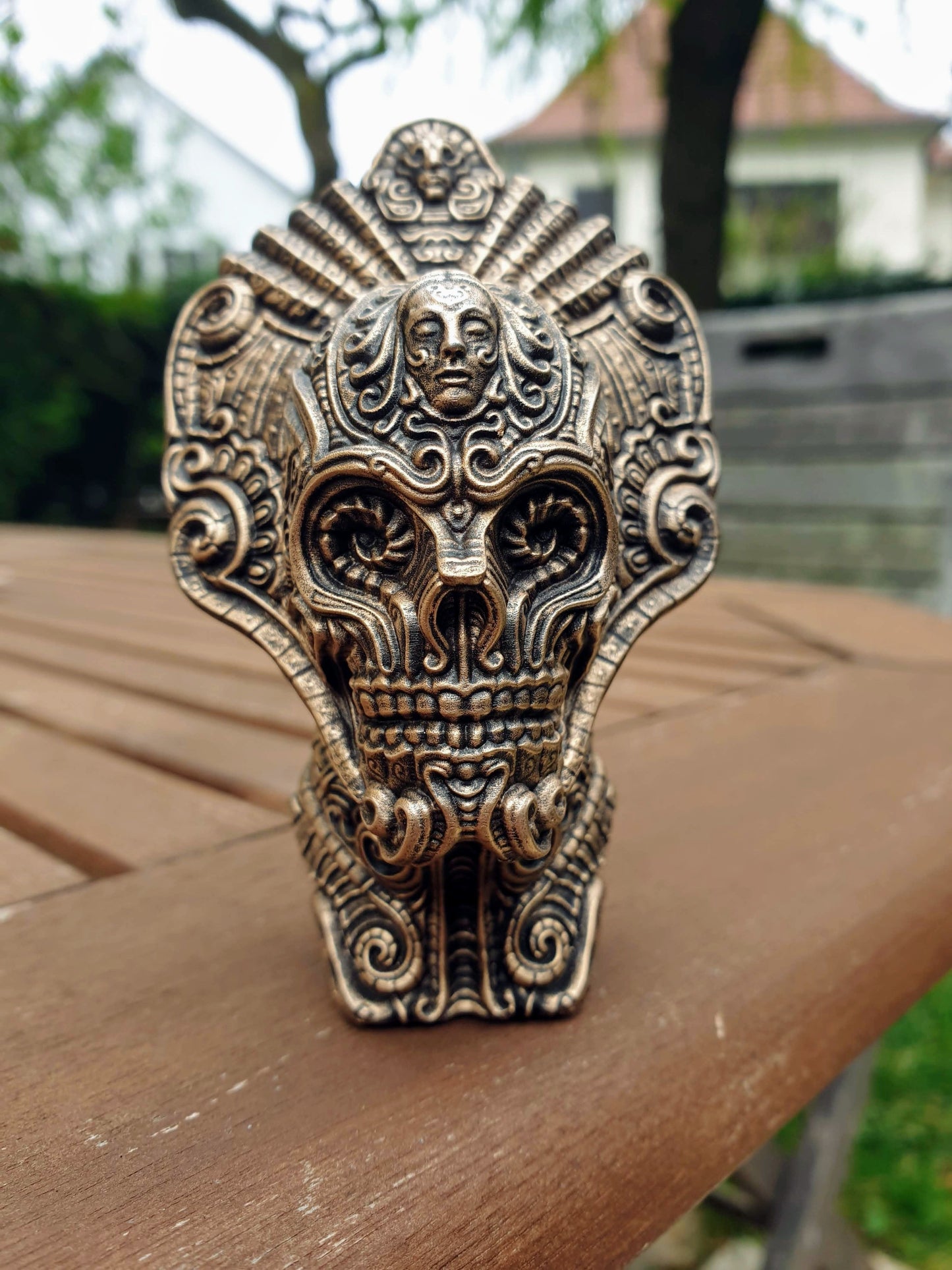 Unpainted The Ancient silver skull image 1