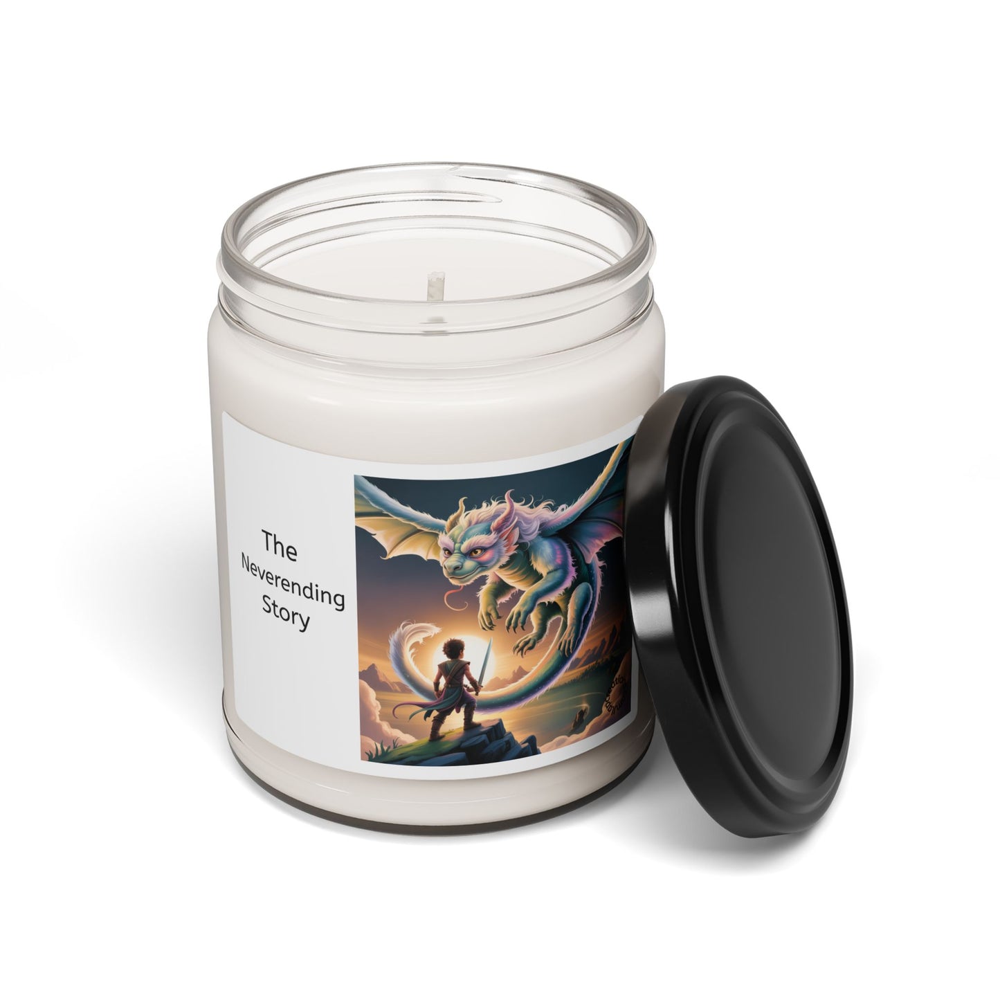 Scented Soy Candle: The Neverending Story, Fantasy Decor, Gift for Readers, Dragon-Themed Candle, Cozy Home Fragrance