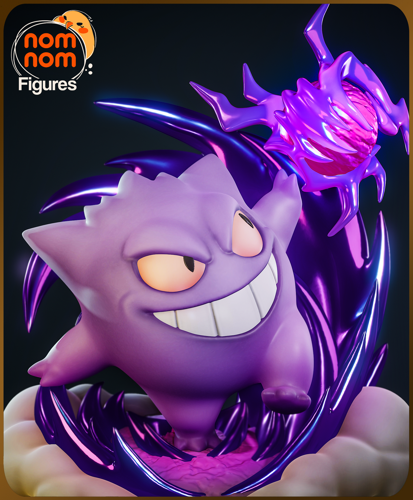 Unpainted Nom Nom Chibi Gengar Pokemon image 5