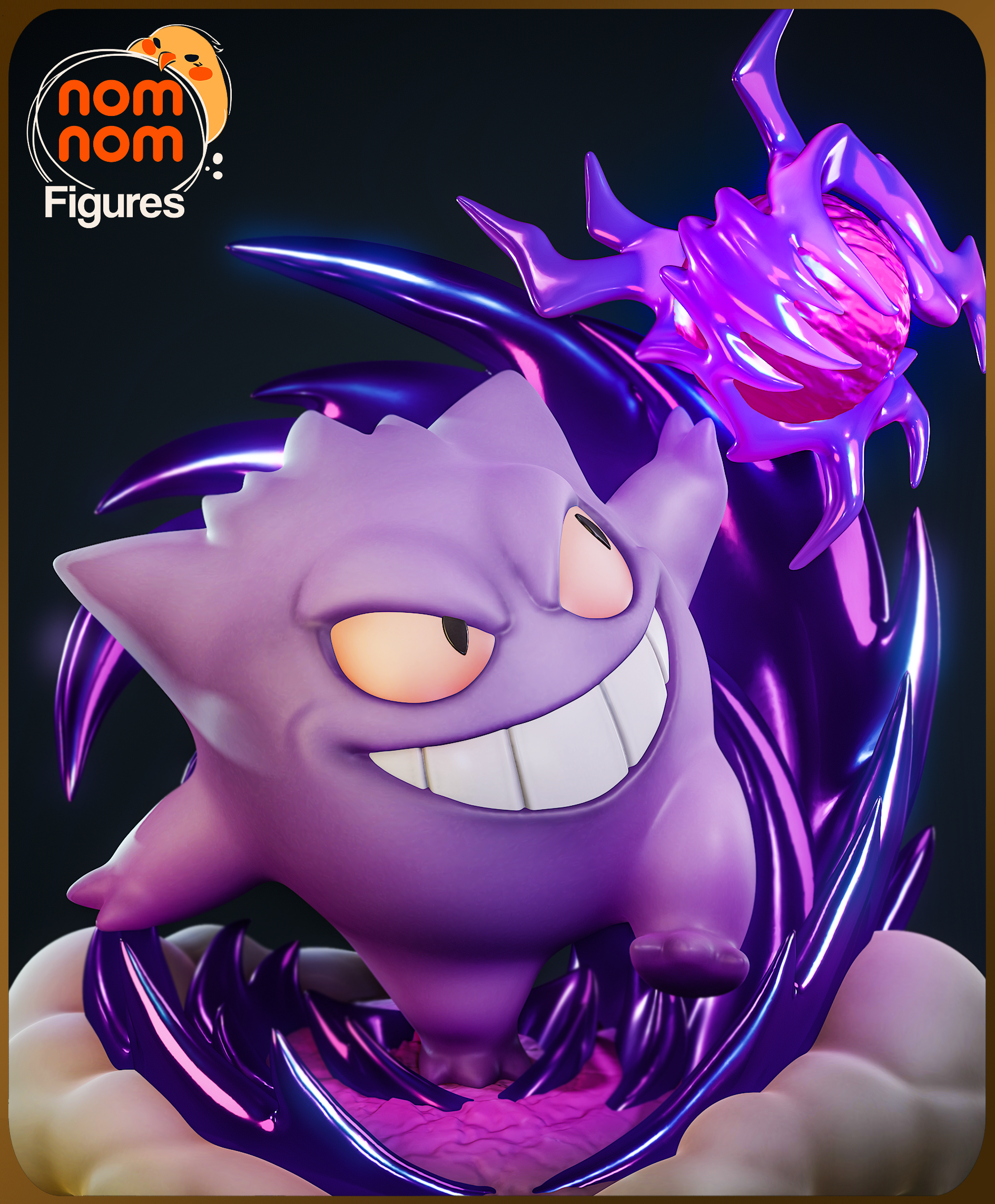 Unpainted Nom Nom Chibi Gengar Pokemon image 5