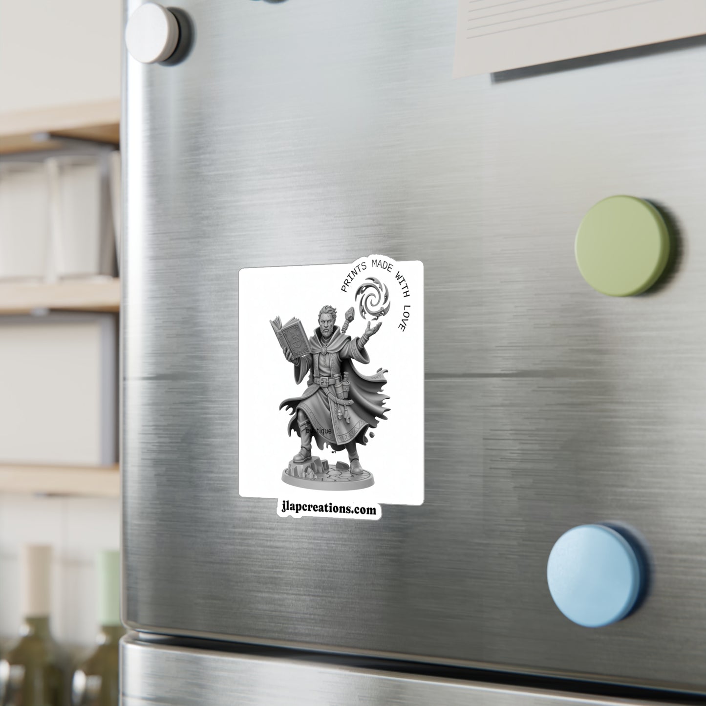 Magical Wizard Kiss-Cut Vinyl Decals for Home Decor, Car Stickers, Gift Ideas, Fantasy Art, Wall Art, Unique Decor