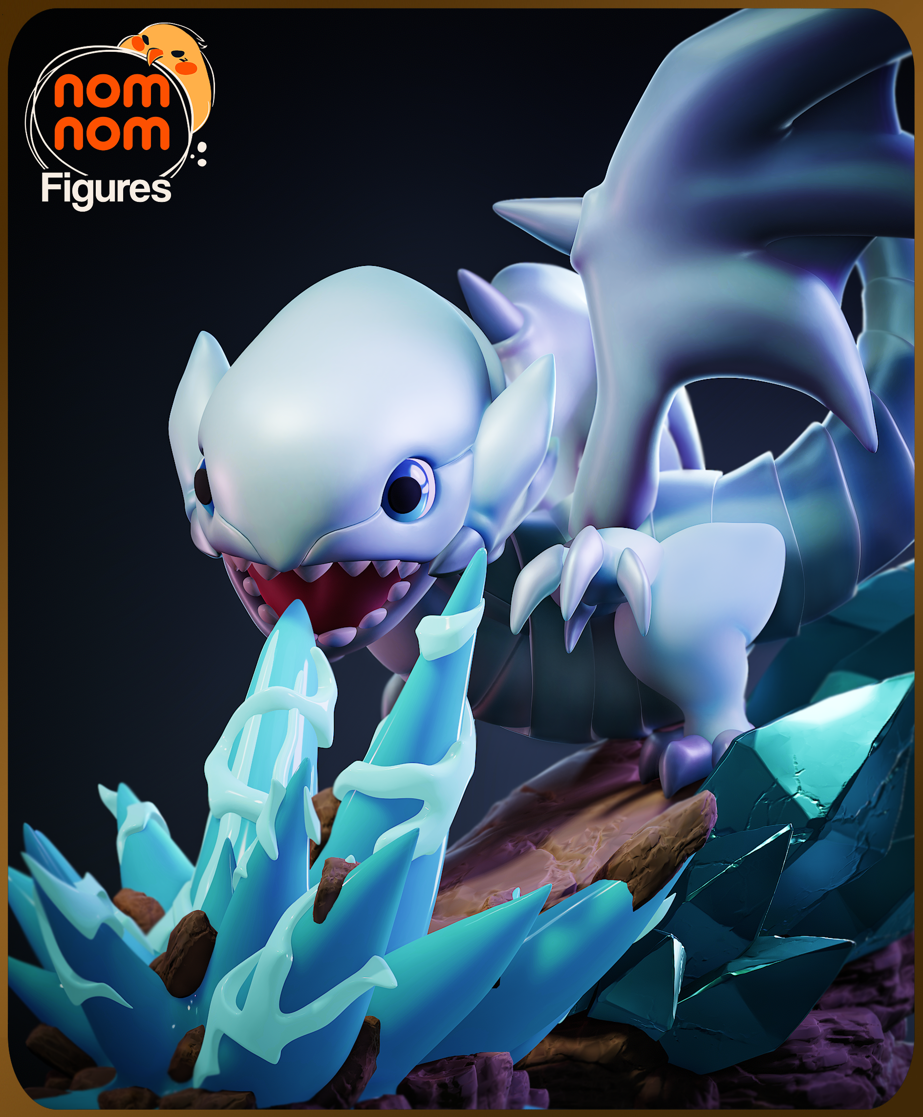 Unpainted Nom Nom Blue Eyes White Dragon Yu-Gi-Oh image 3