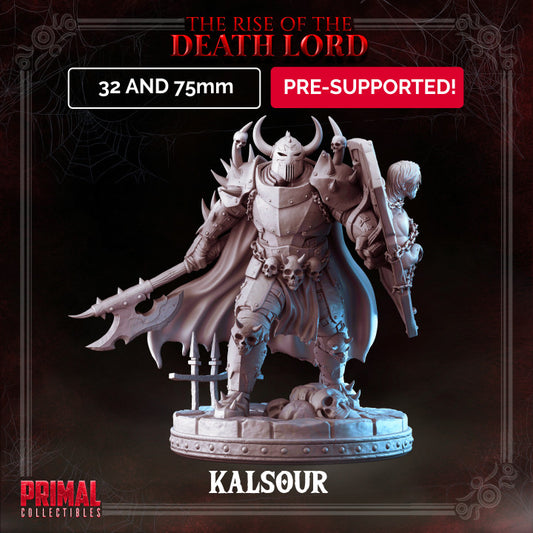 Unpainted Dark Knight Kalsour Figure for Dungeons and Dragons Fun image 0