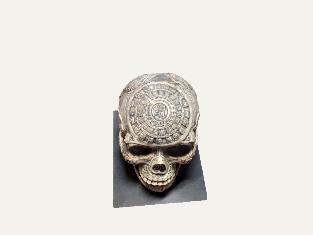 Unpainted Aztec skull image 6