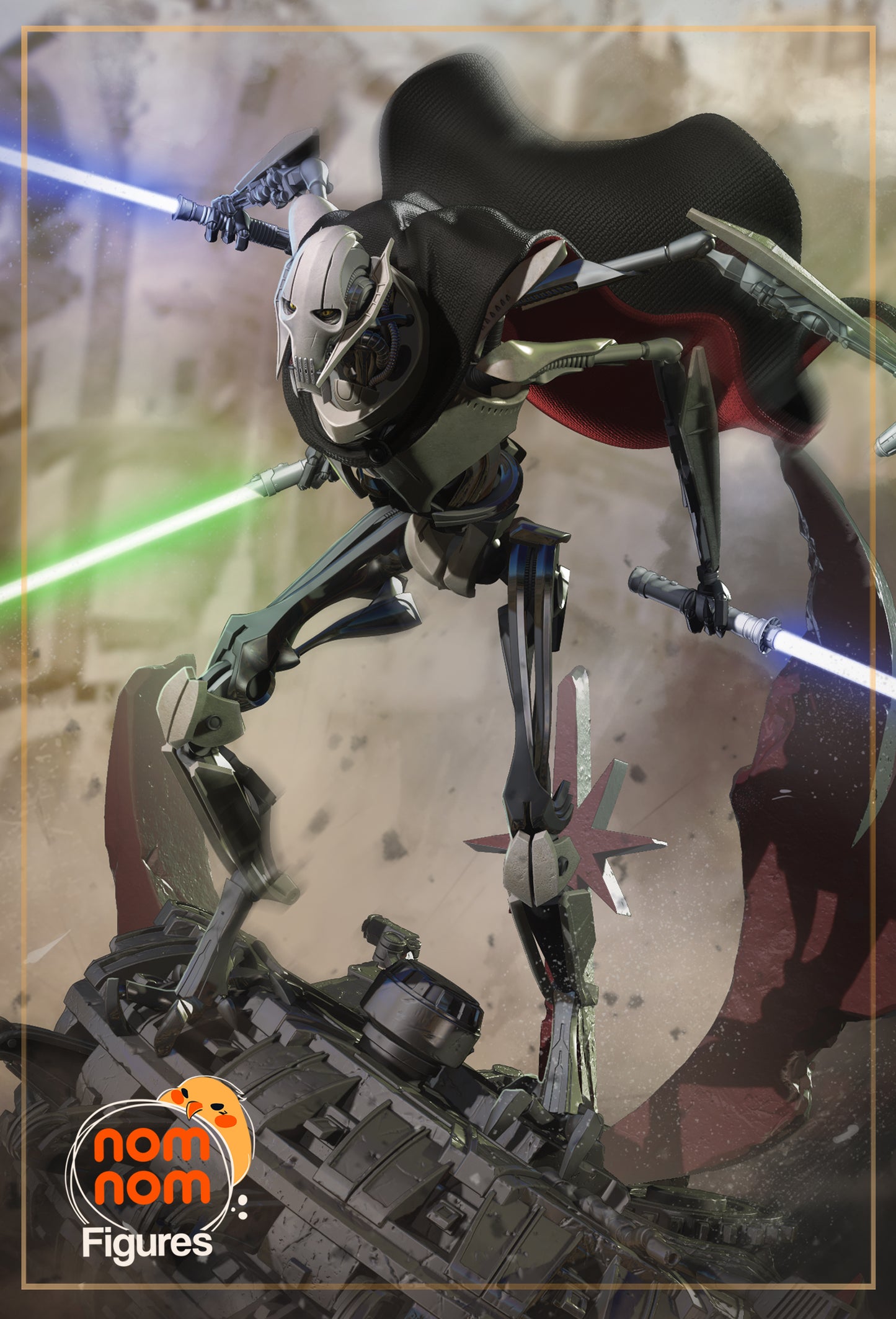 Unpainted Nom Nom General Grievous Star Wars Revenge of the Sith image 1