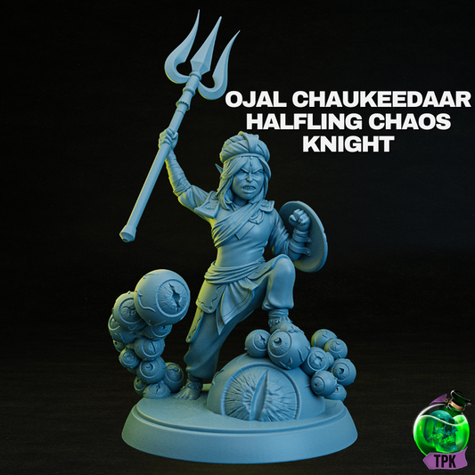 Unpainted TPK Lab Ojal Chaukeedaar, Halfling Chaos Knight image 0
