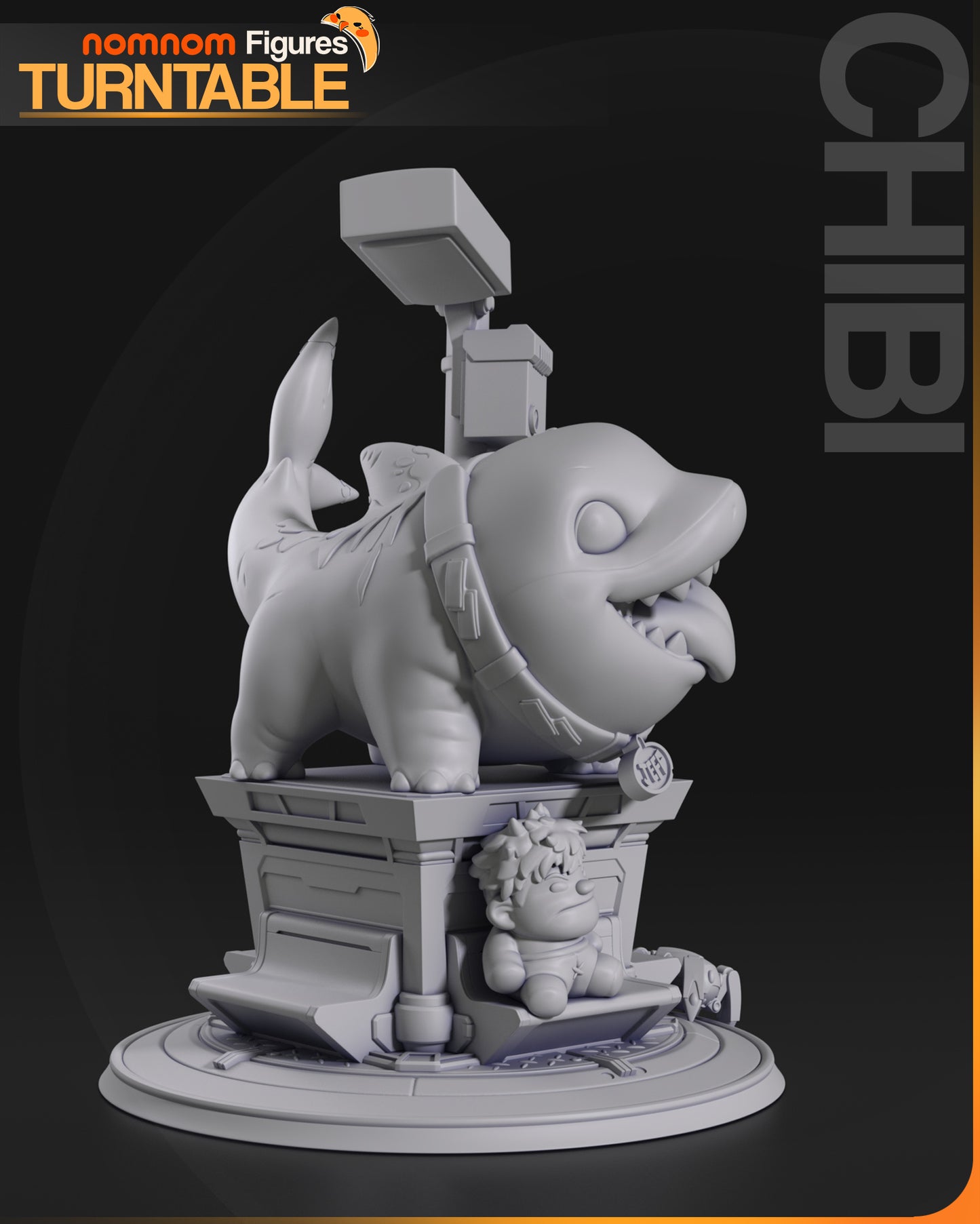 Unpainted Nom Nom Chibi Jeff Marvel Rivals image 1