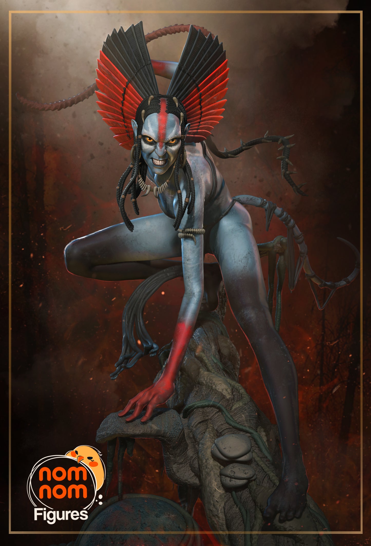 Unpainted Nom Nom Varang Avatar Fire and ash