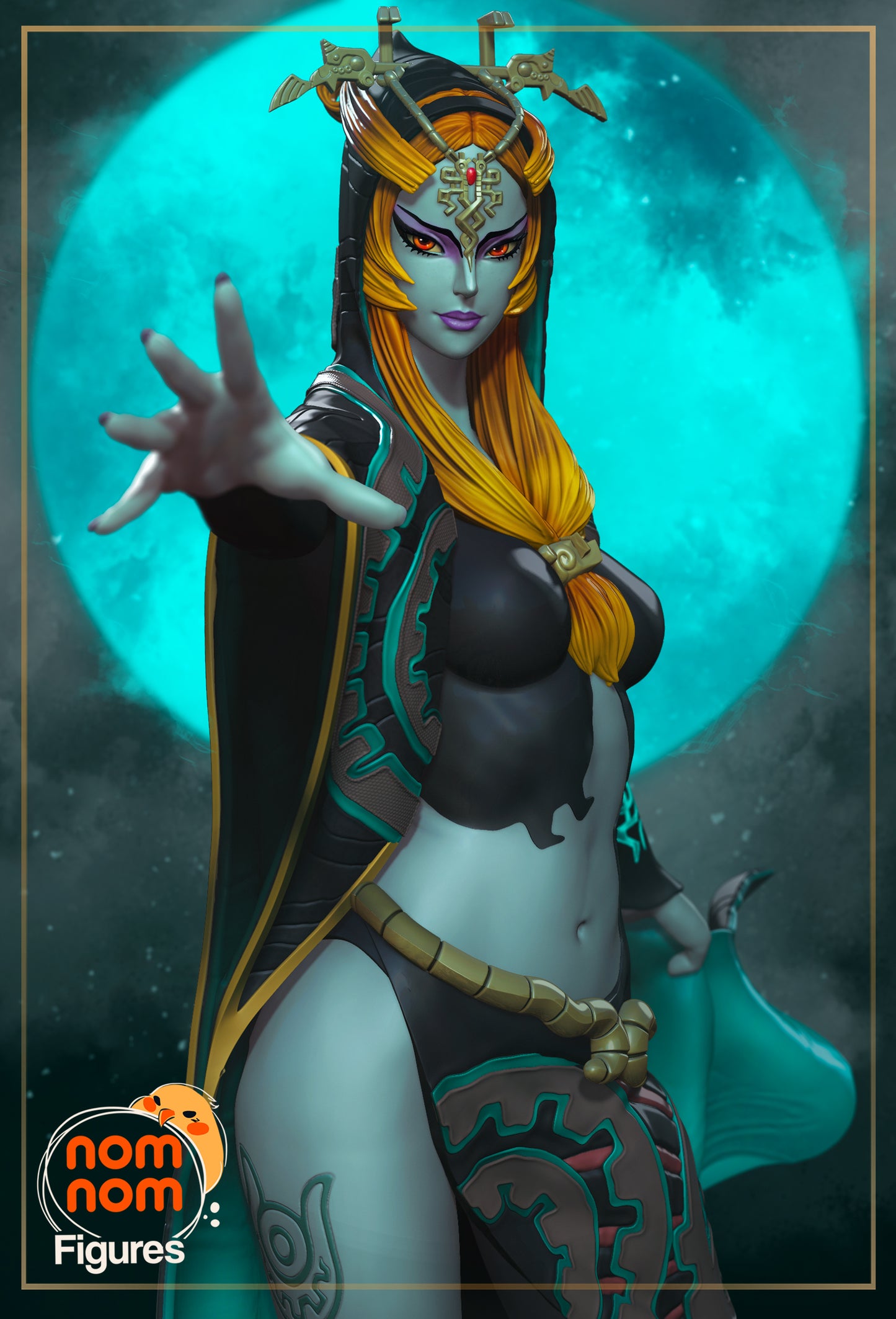 Unpainted Nom Nom Midna Legends of Zelda