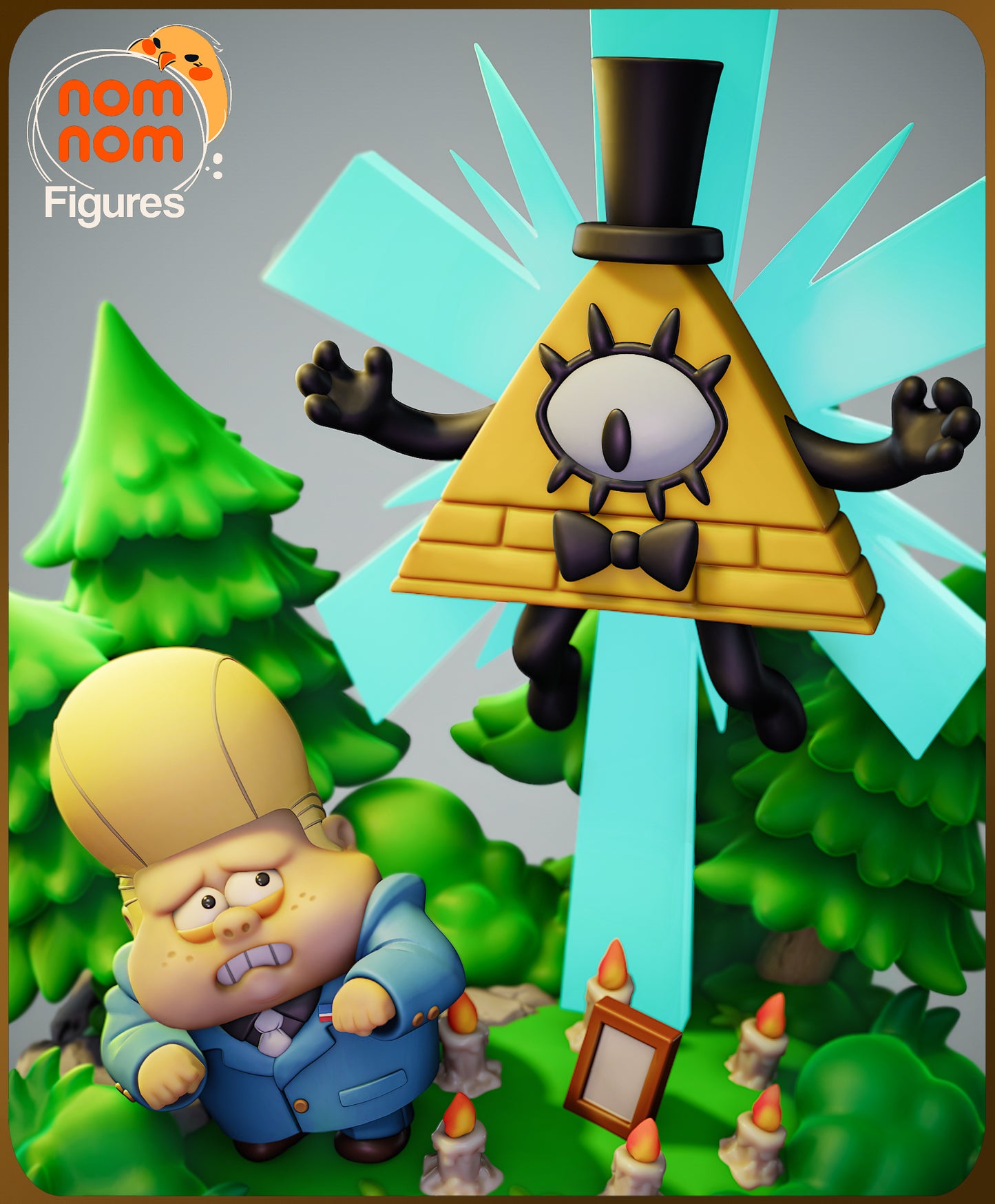 Unpainted Nom Nom Chibi Bill Cypher Gravity Falls