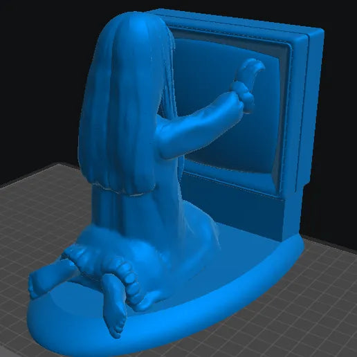 Unpainted Poltergeist Carol Anne touching tv