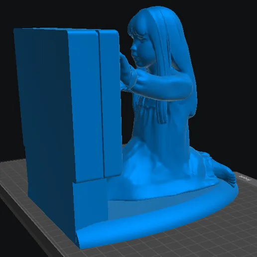 Unpainted Poltergeist Carol Anne touching tv