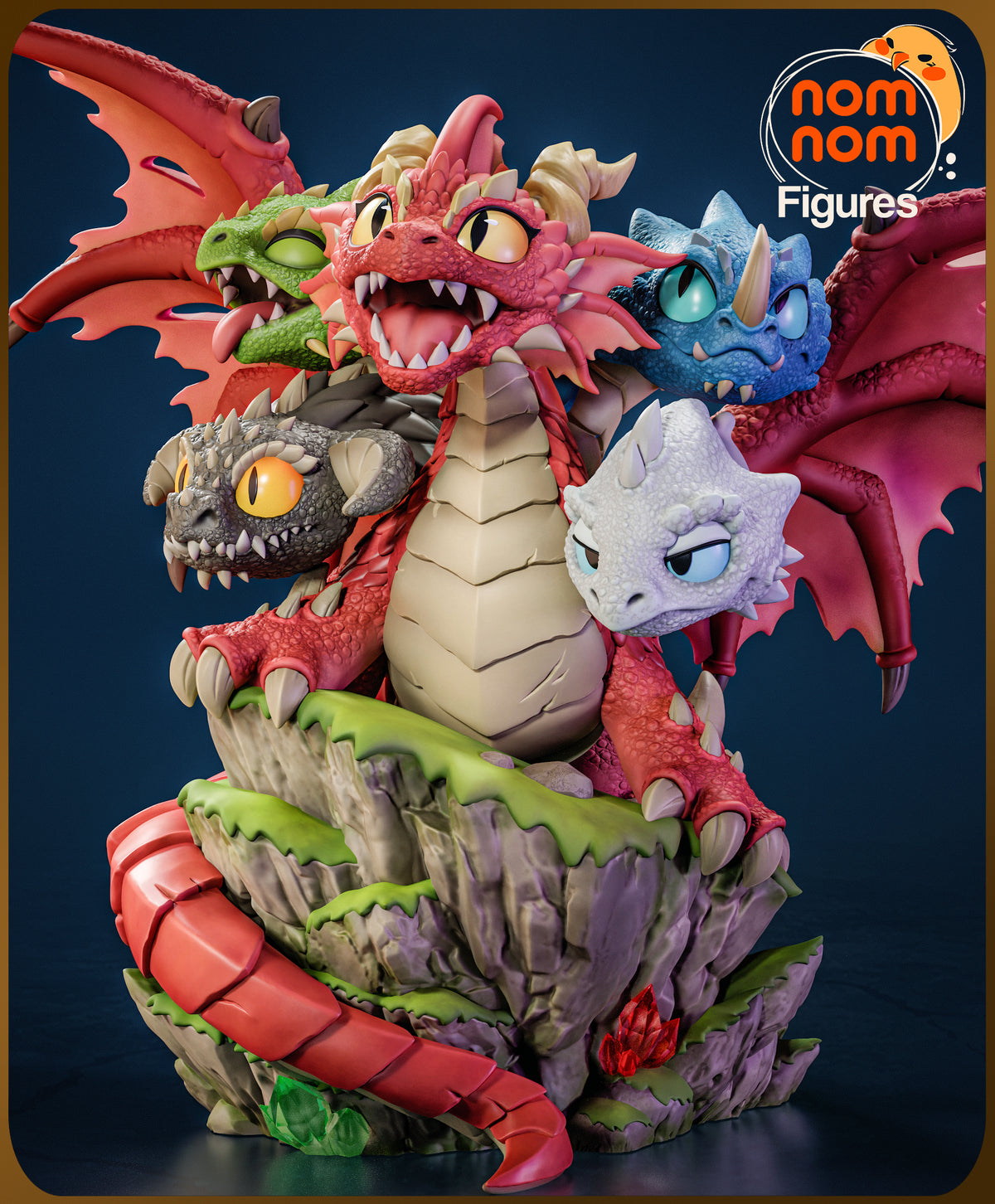 Unpainted Nom Nom Chibi Tiamat