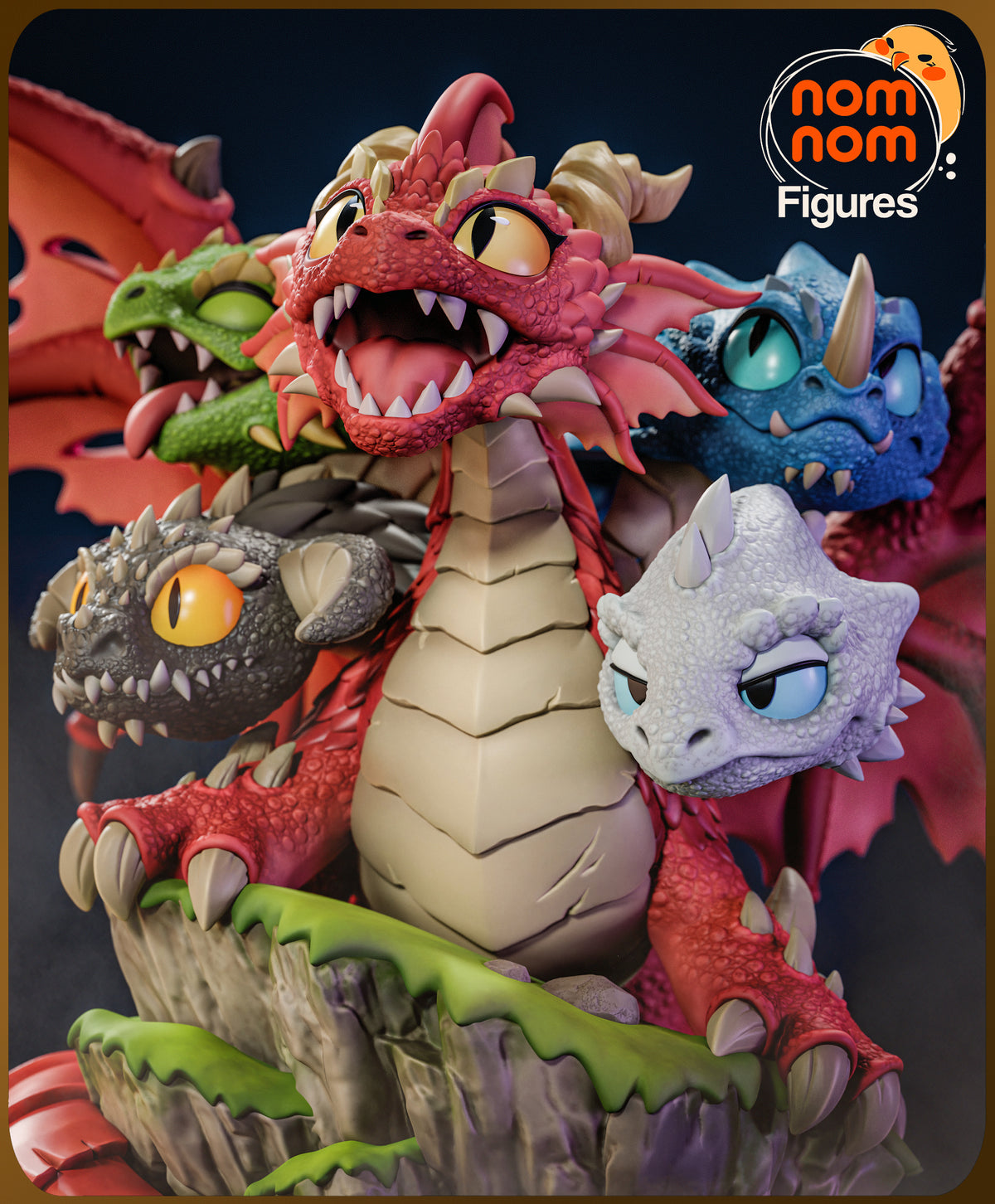 Unpainted Nom Nom Chibi Tiamat