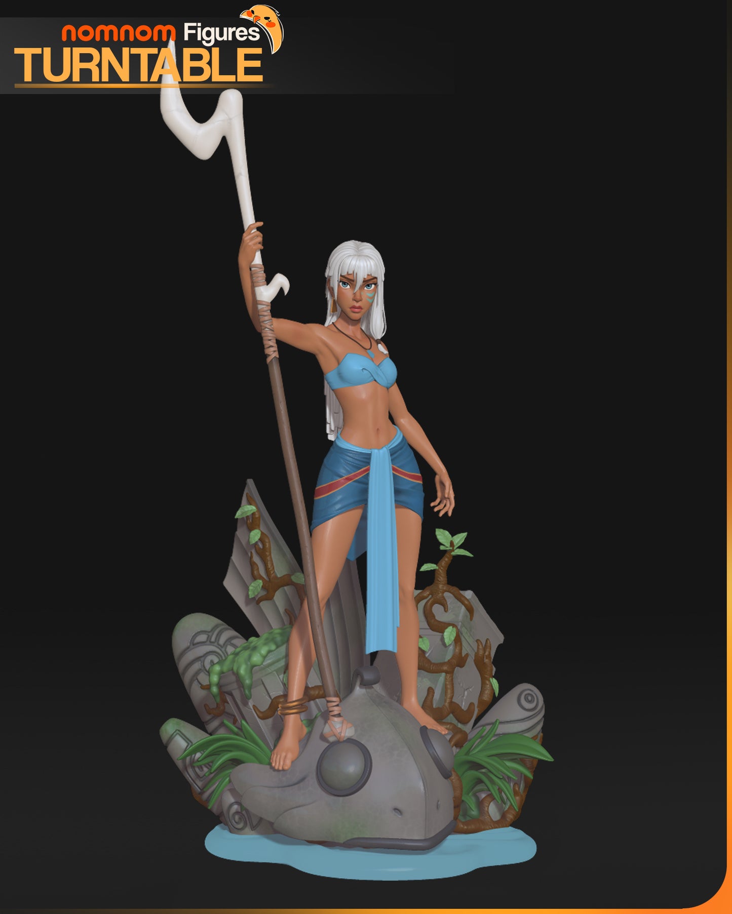 Unpainted Nom Nom Kida Atlantis