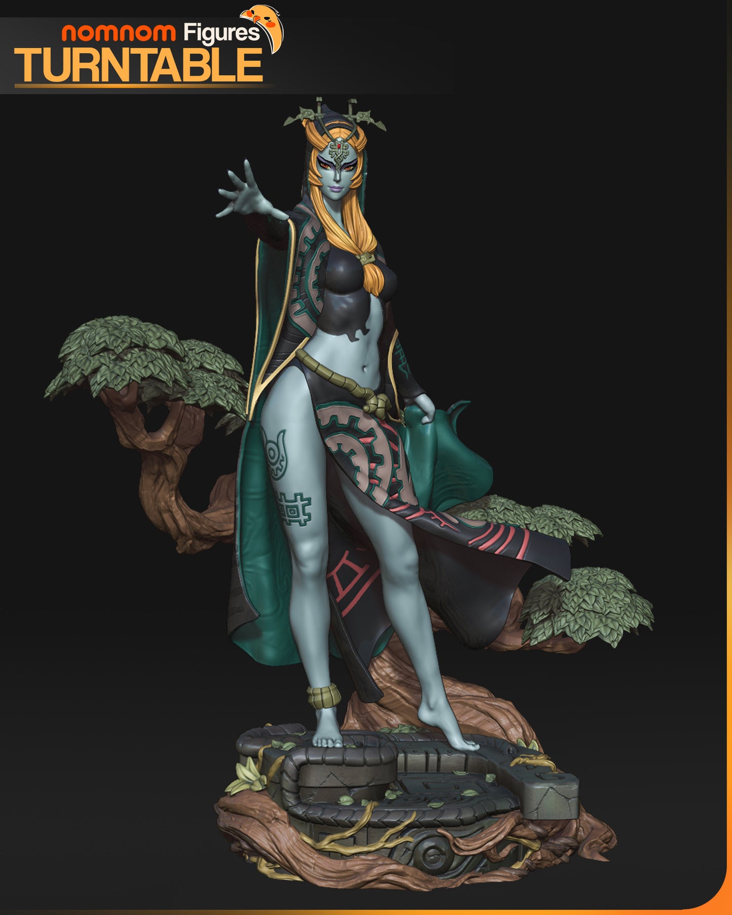 Unpainted Nom Nom Midna Legends of Zelda