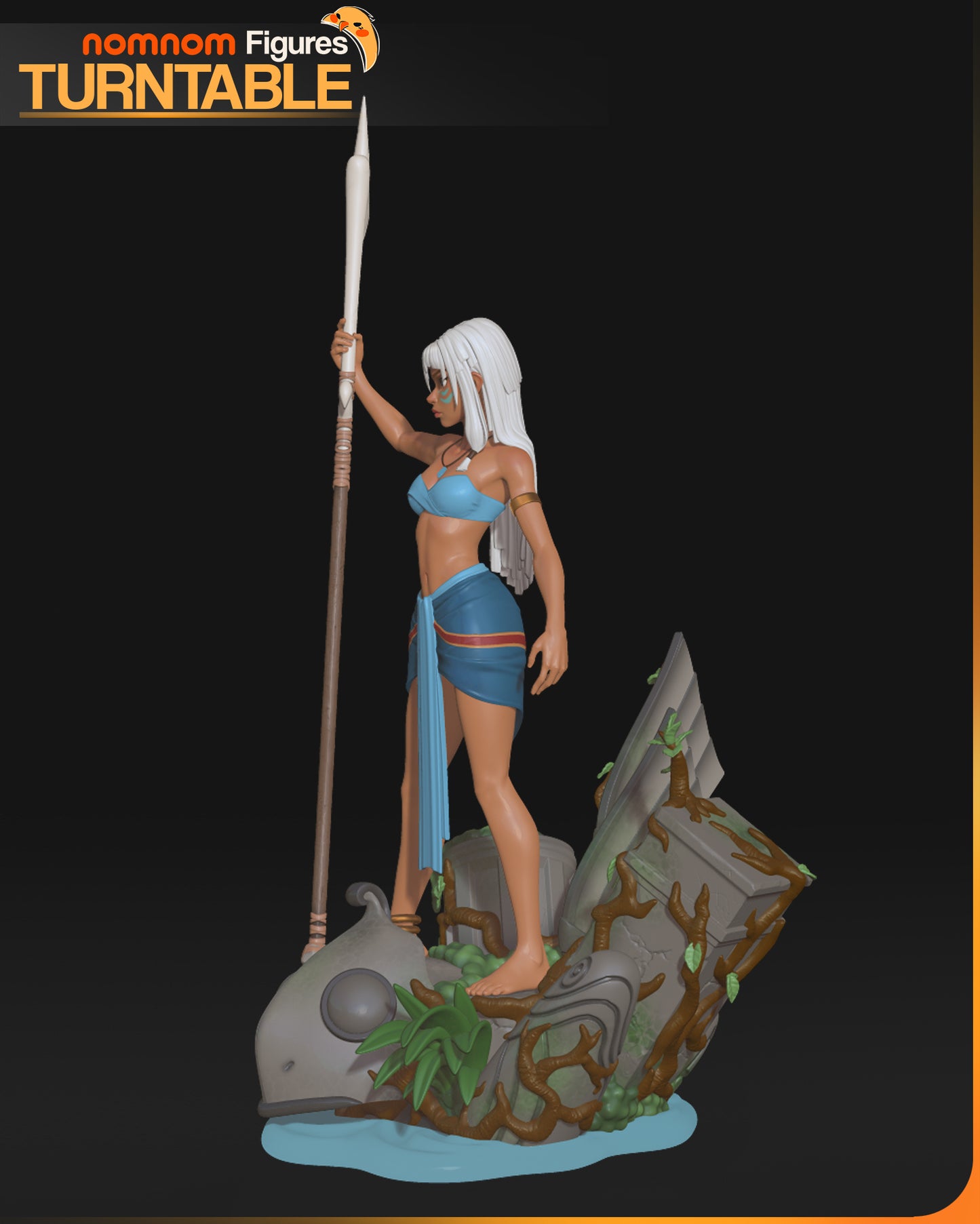Unpainted Nom Nom Kida Atlantis