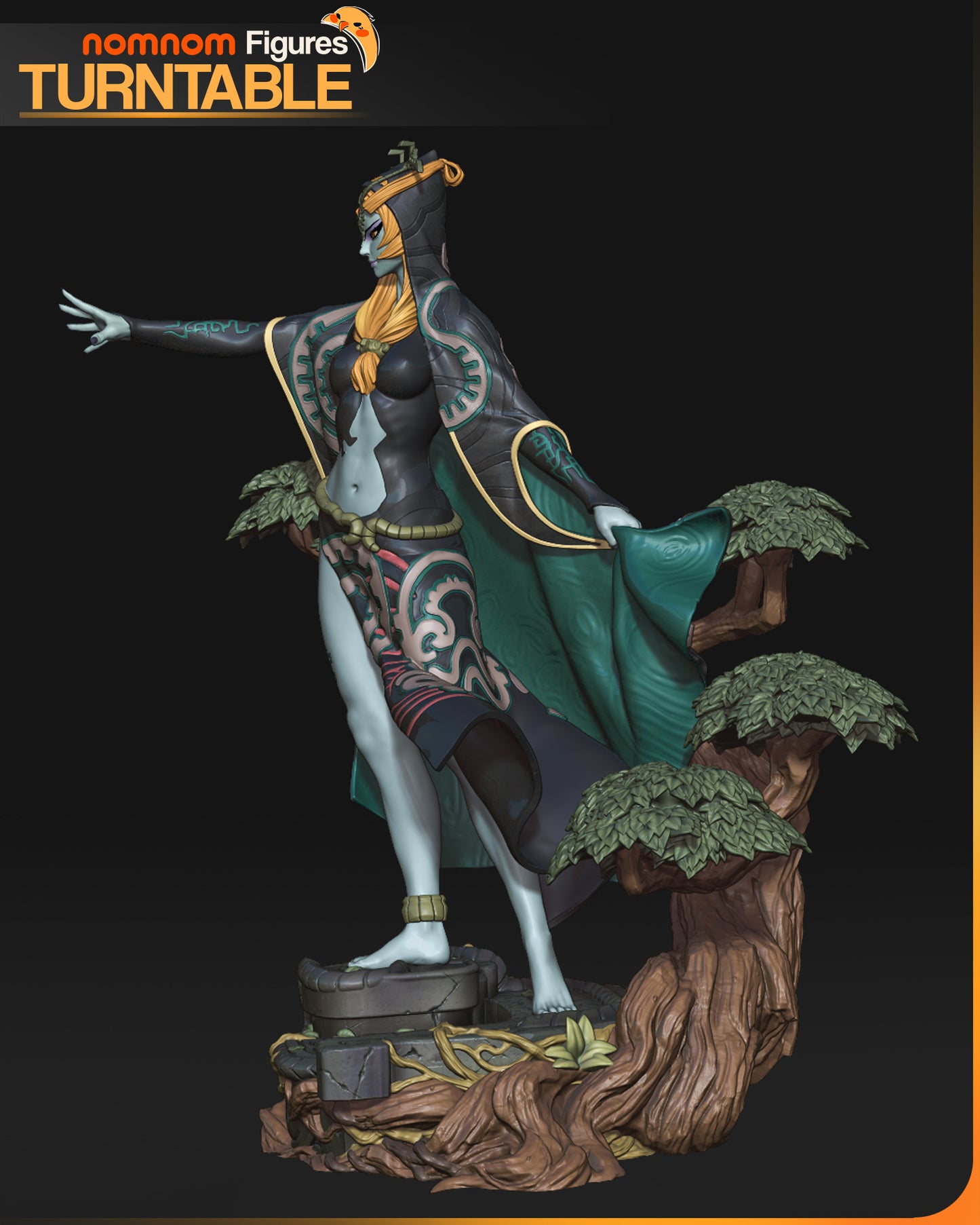 Unpainted Nom Nom Midna Legends of Zelda
