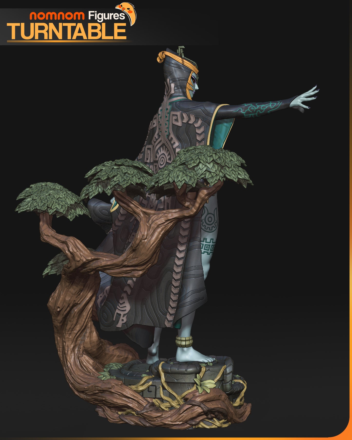 Unpainted Nom Nom Midna Legends of Zelda