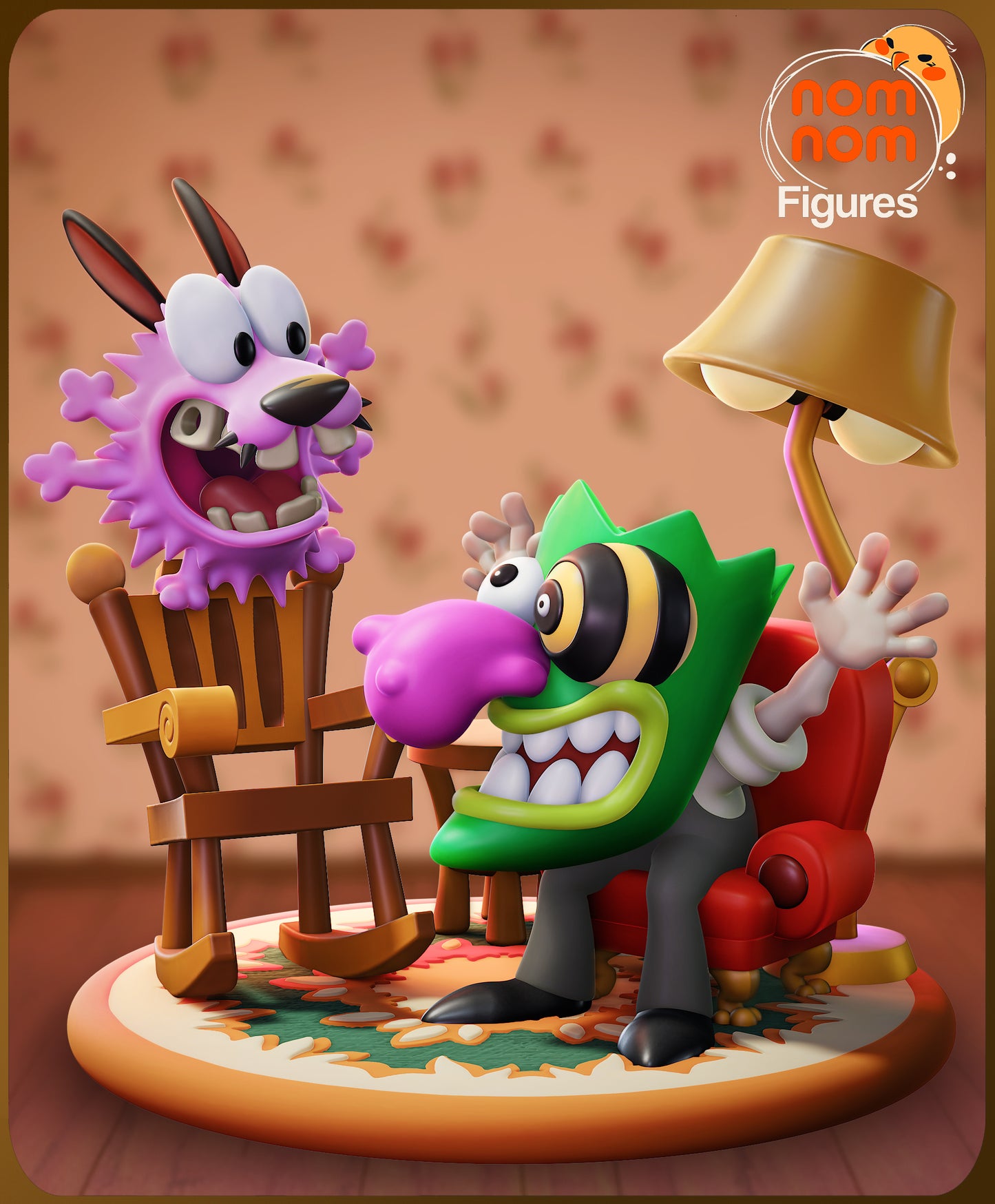 unpainted Nom Nom Chibi Courage the Cowardly Dog