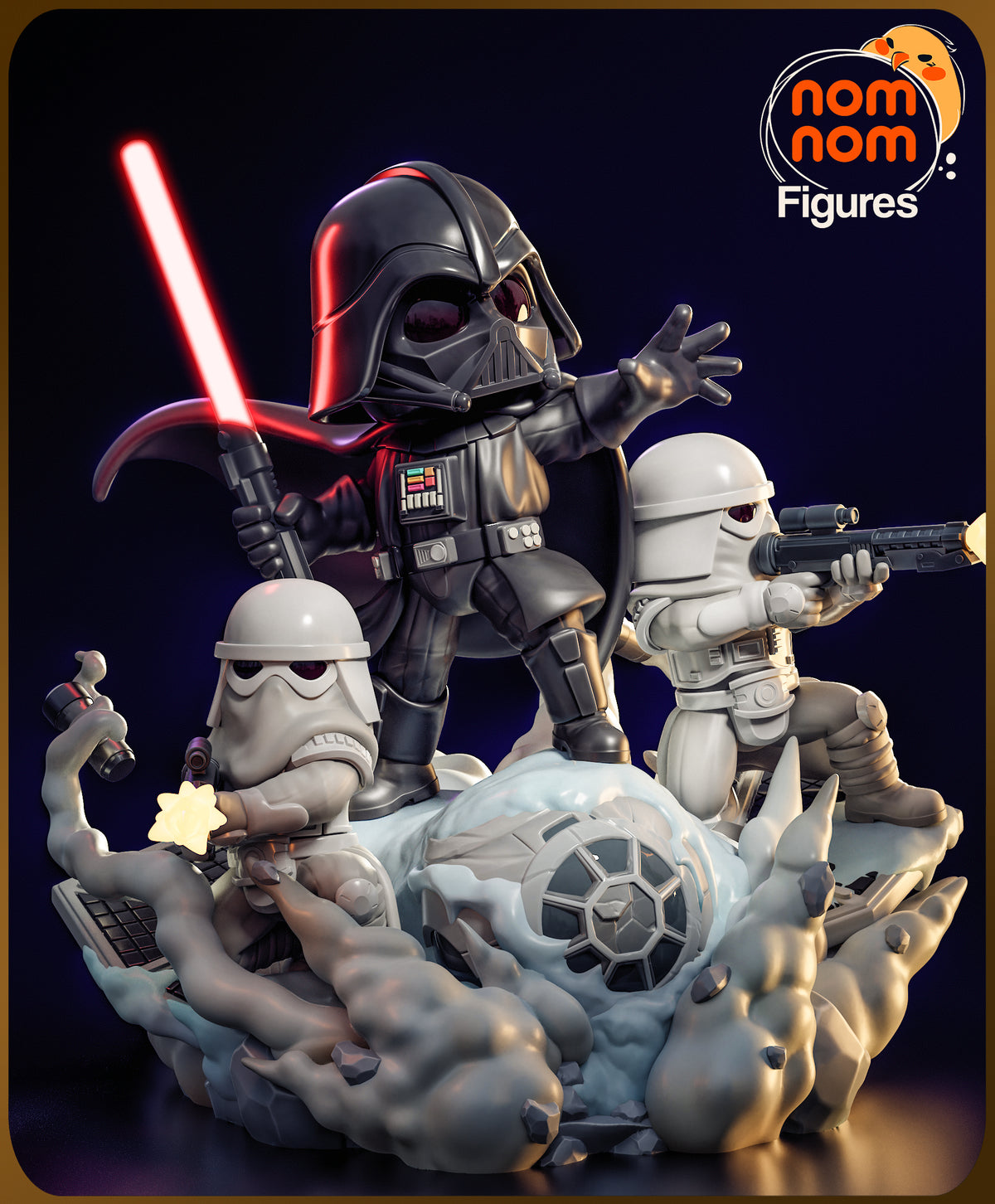 Unpainted Nom Nom Chibi Darth Vader Star Wars