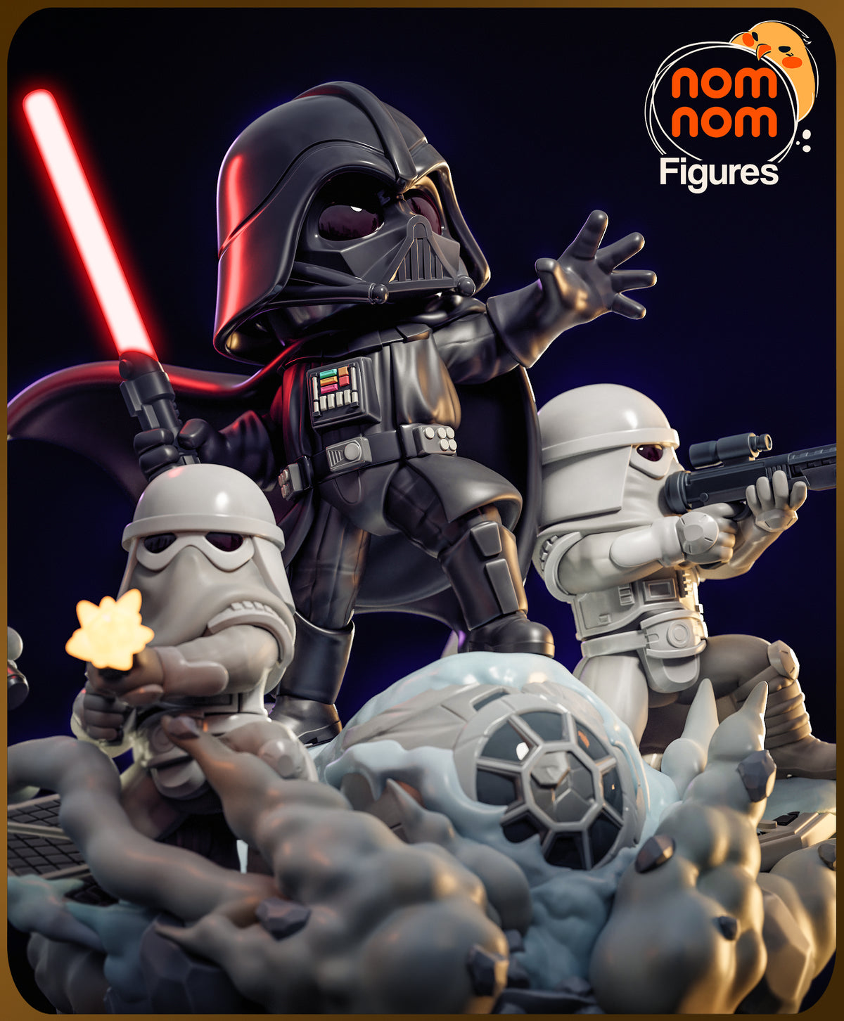 Unpainted Nom Nom Chibi Darth Vader Star Wars