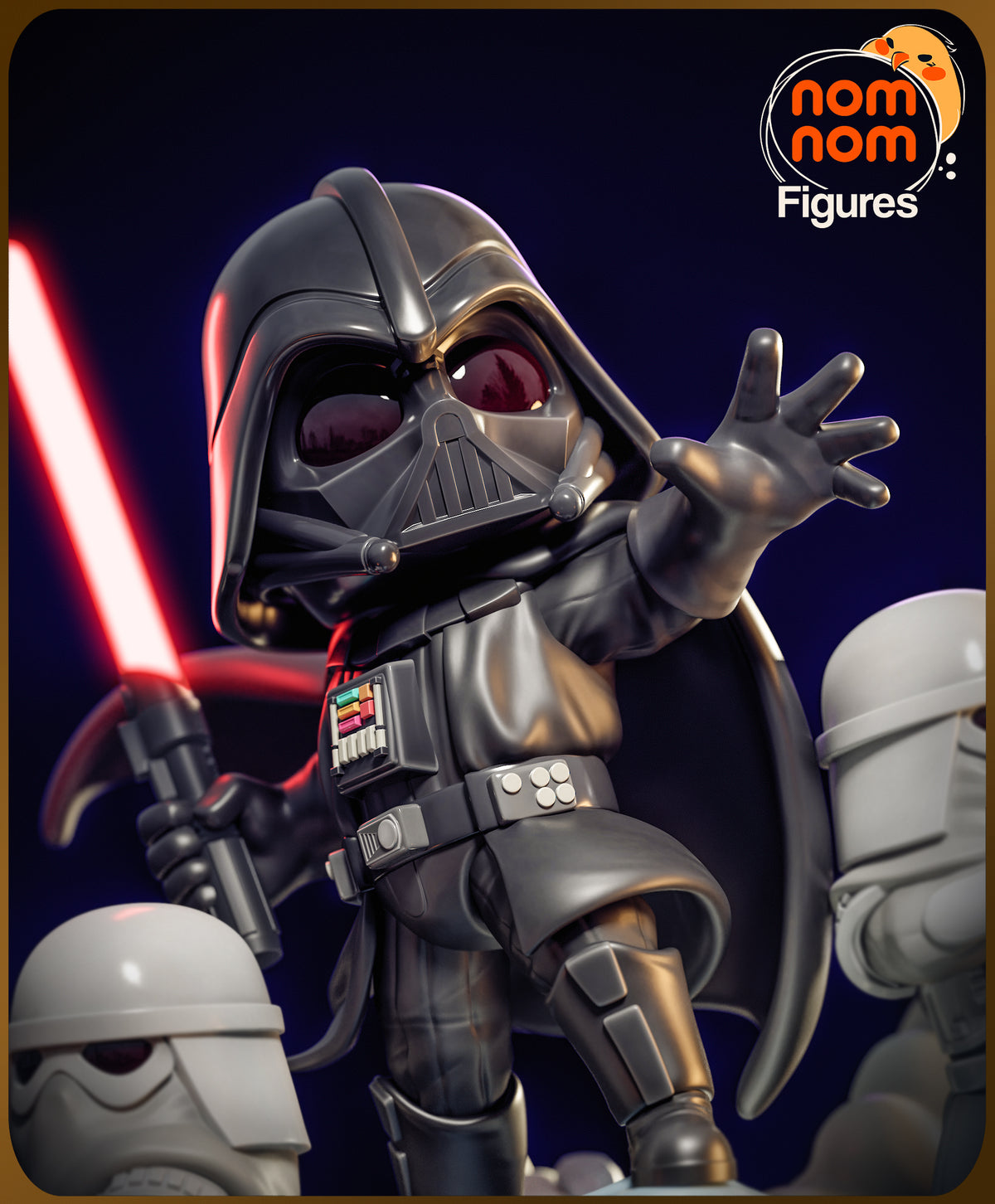 Unpainted Nom Nom Chibi Darth Vader Star Wars
