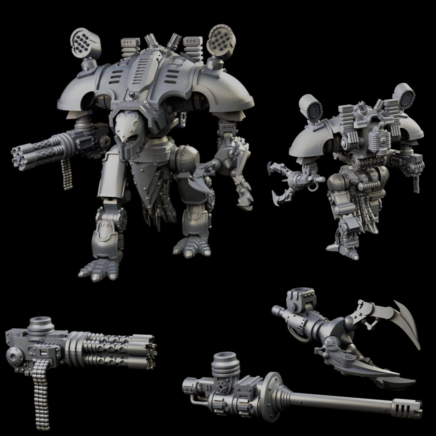 Unpainted Dog of War Robot V4