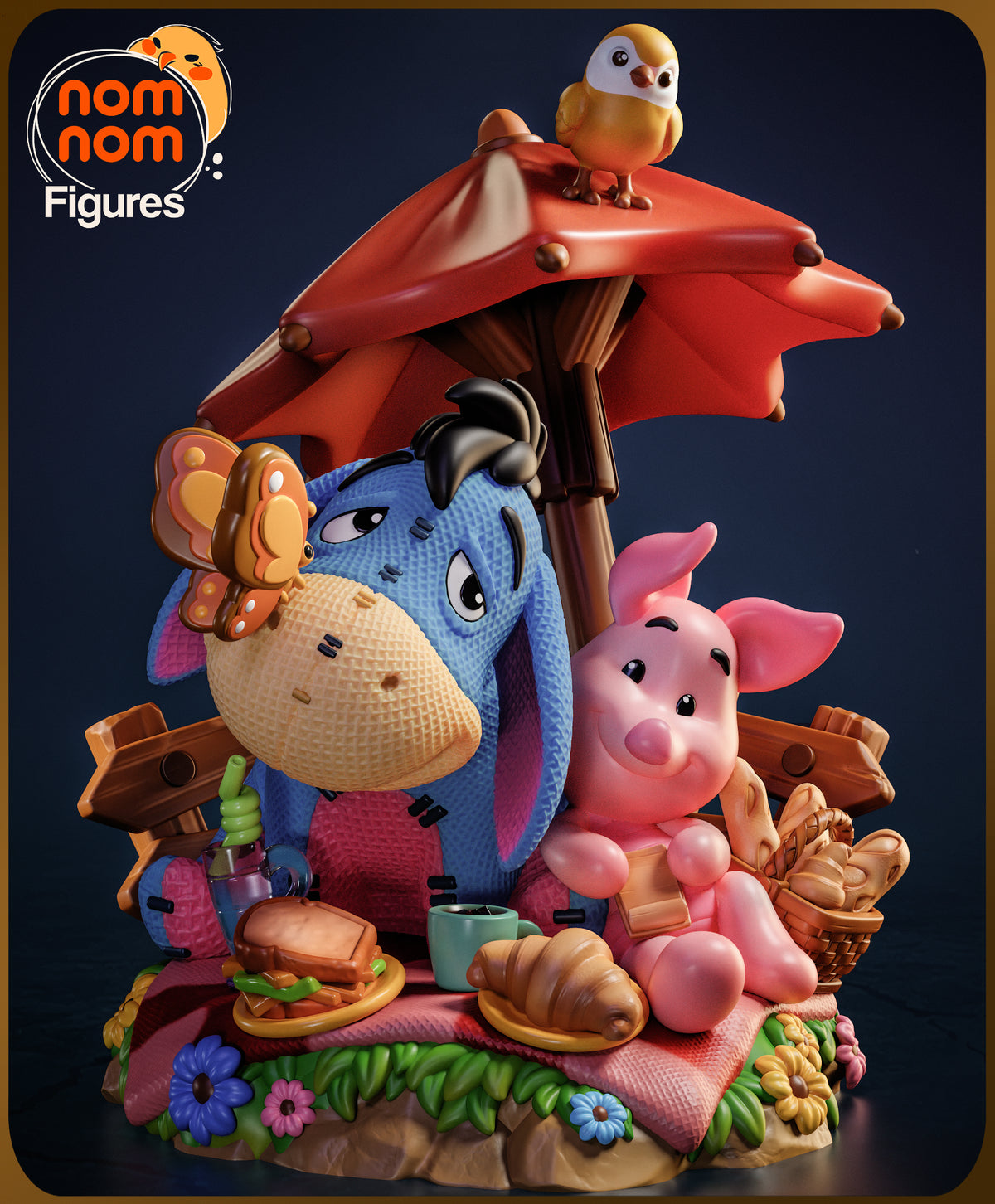Unpainted Nom Nom Chibi Eeyore Winnie the Pooh