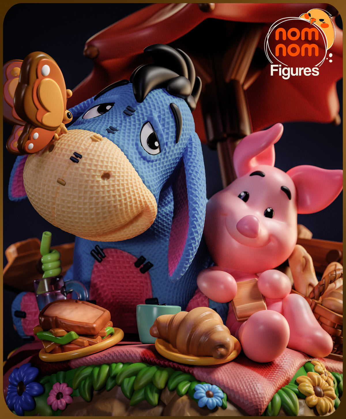 Unpainted Nom Nom Chibi Eeyore Winnie the Pooh