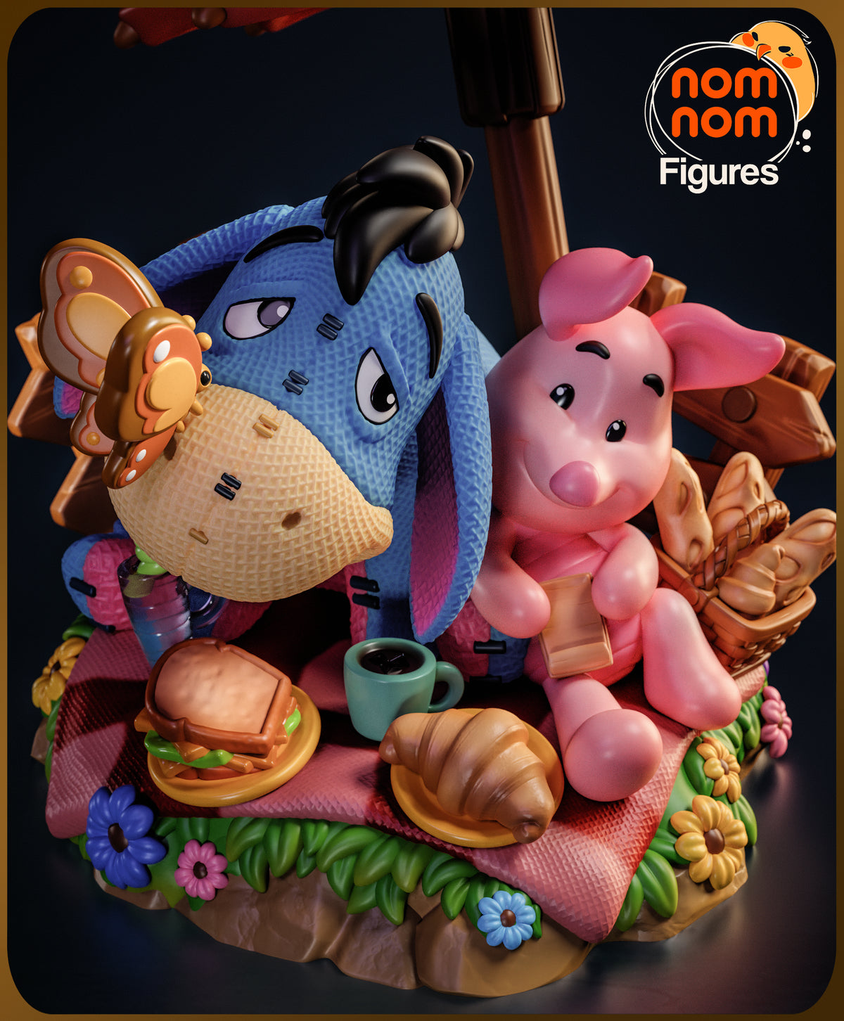 Unpainted Nom Nom Chibi Eeyore Winnie the Pooh
