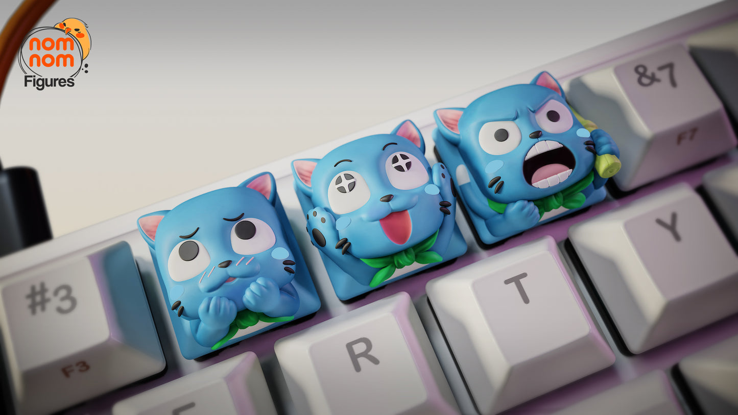 Upainted Nom Nom Happy - Fairy Tails Key Caps
