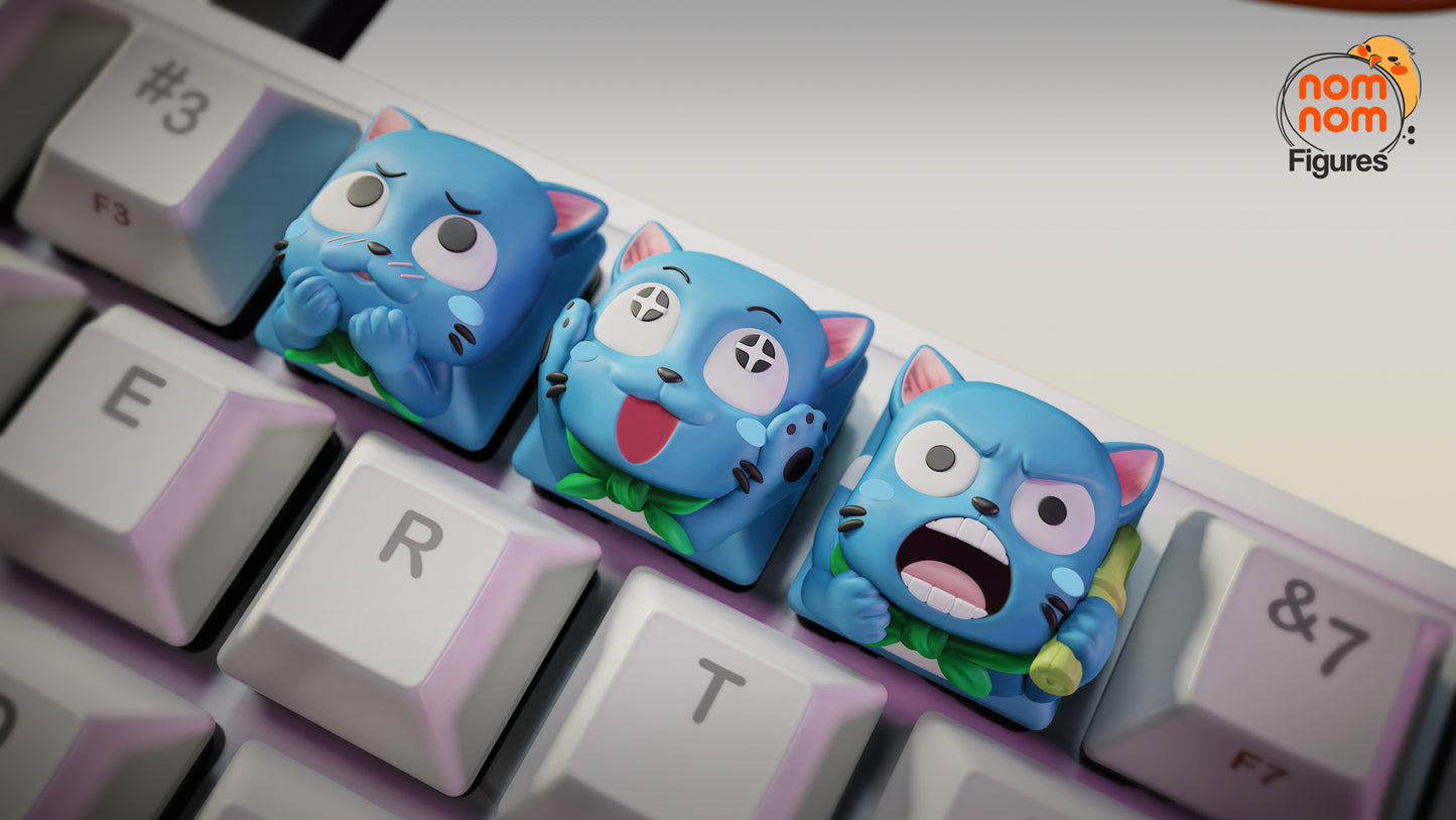 Upainted Nom Nom Happy - Fairy Tails Key Caps
