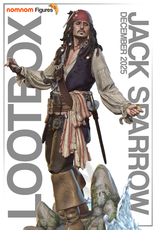 Unpainted Nom Nom Jack Sparrow Pirates of the Caribbean
