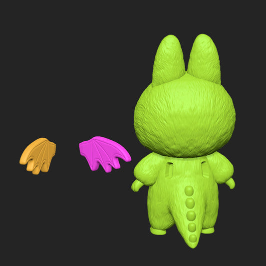 Unpainted Flying Labubu Look Alike Figurine