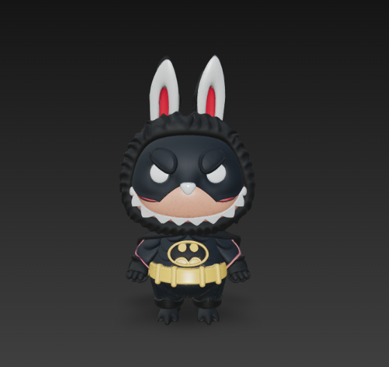Unpainted Look Alike Labubu Batman