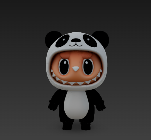 Unpainted Look Alike Labubu Panda