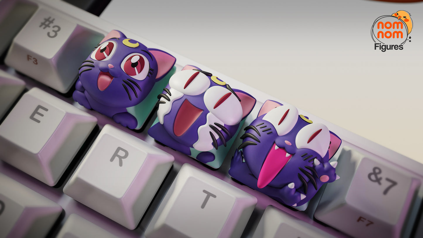 Unpainted Nom Nom Luna Sailor Moon Key Caps