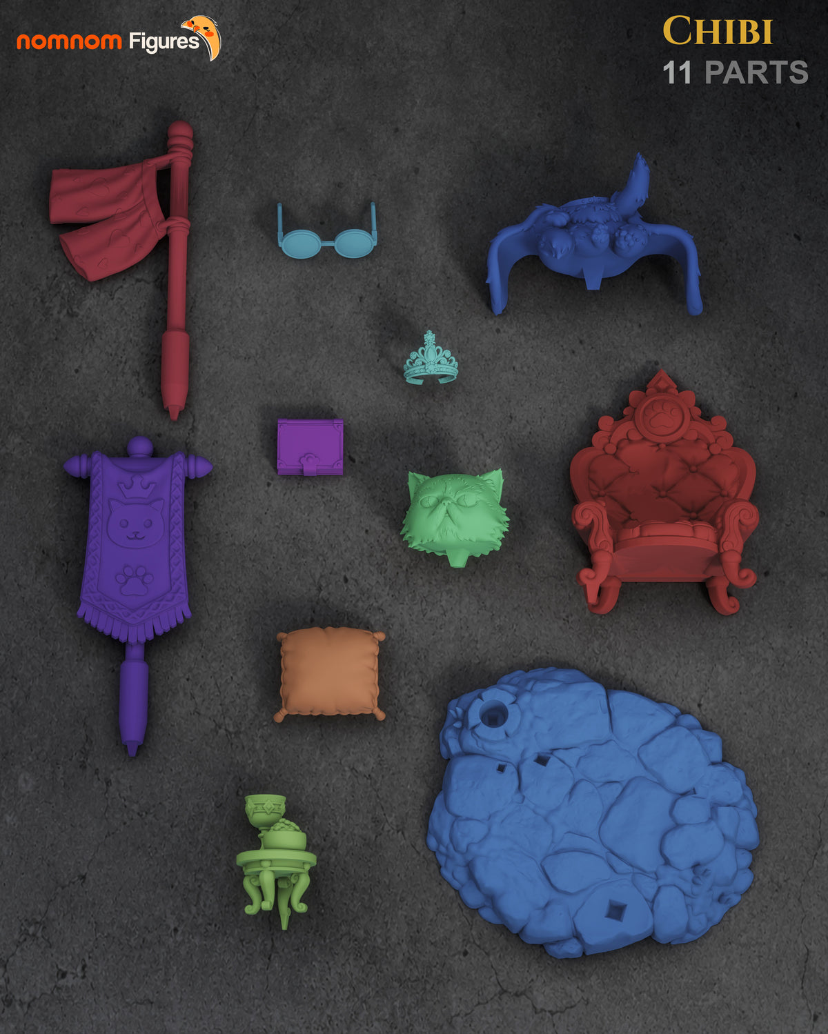 Unpainted Nom Nom Chibi Donut Dungeon Crawler Carl