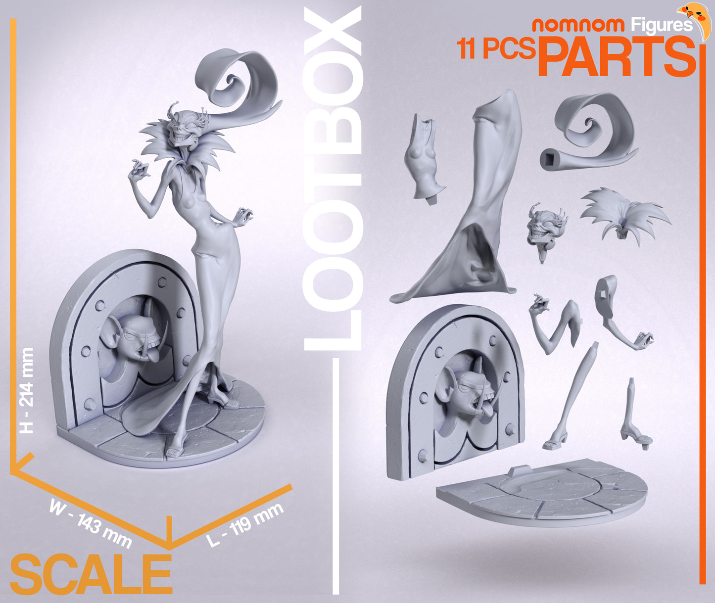 Unpainted Nom Nom Yzma Emperor's New Groove