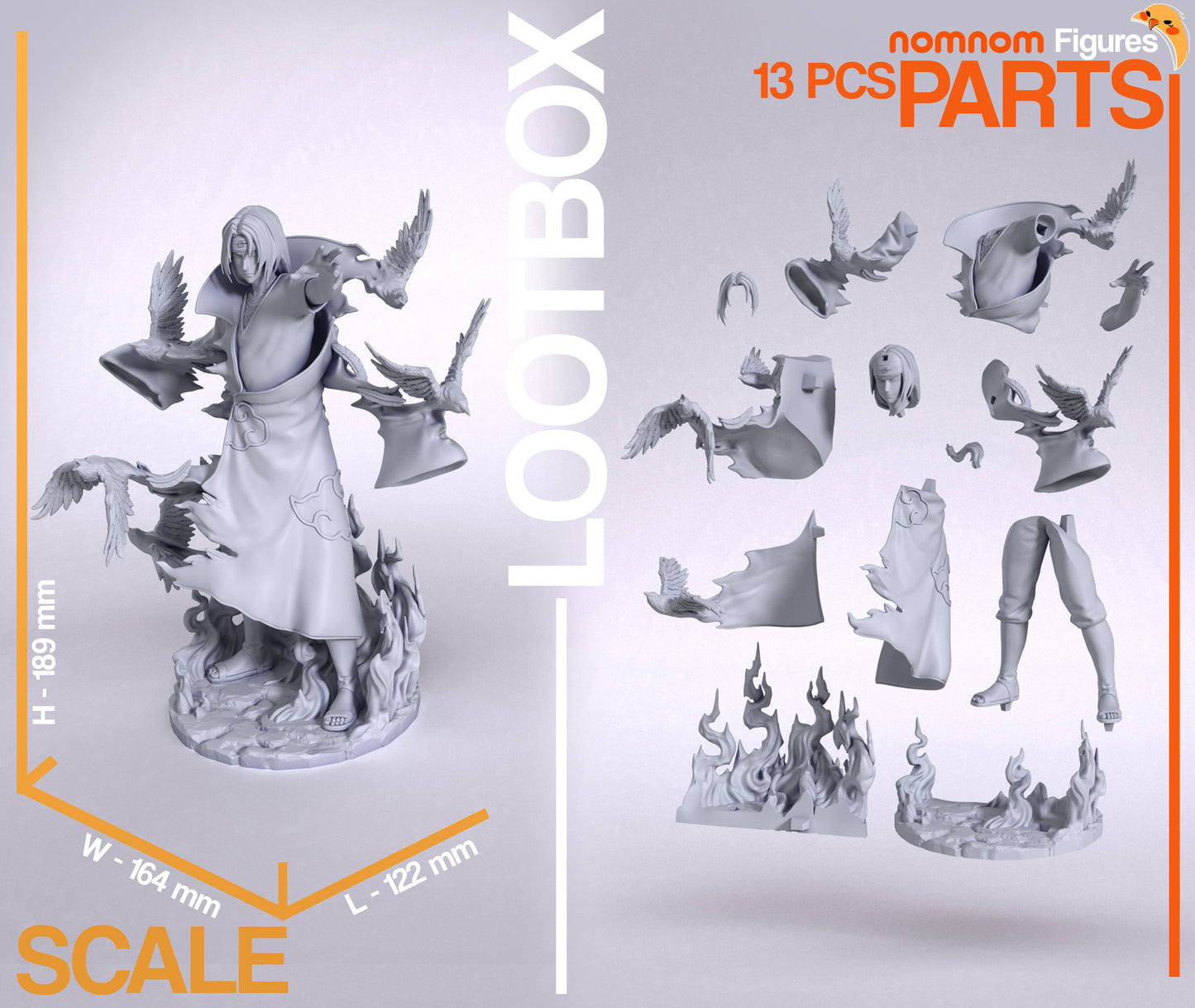 Unpainted Nom Nom Uchiha Itachi Naruto Shippuden