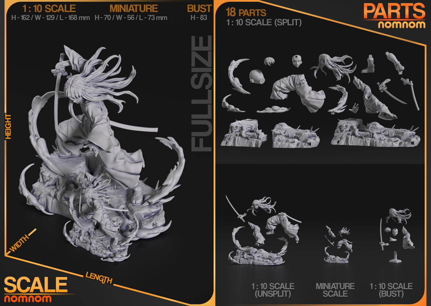 Unpainted Muichiro Demon Slayer