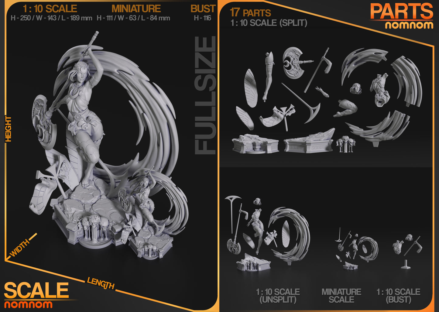 Unpainted Nom Nom Melinoe Hades 2