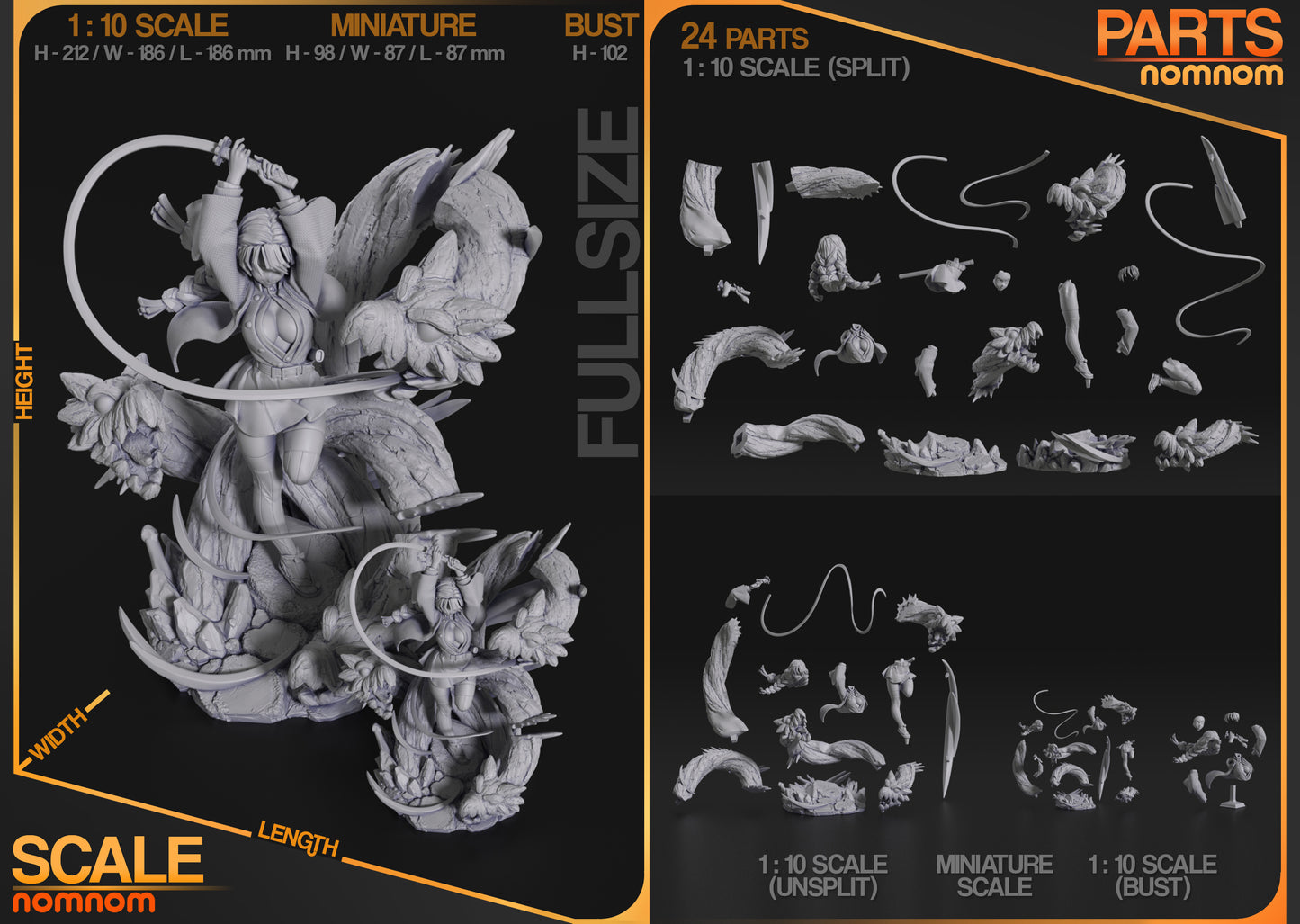 Unpainted Nom Nom Mitsuri Demon Slayer