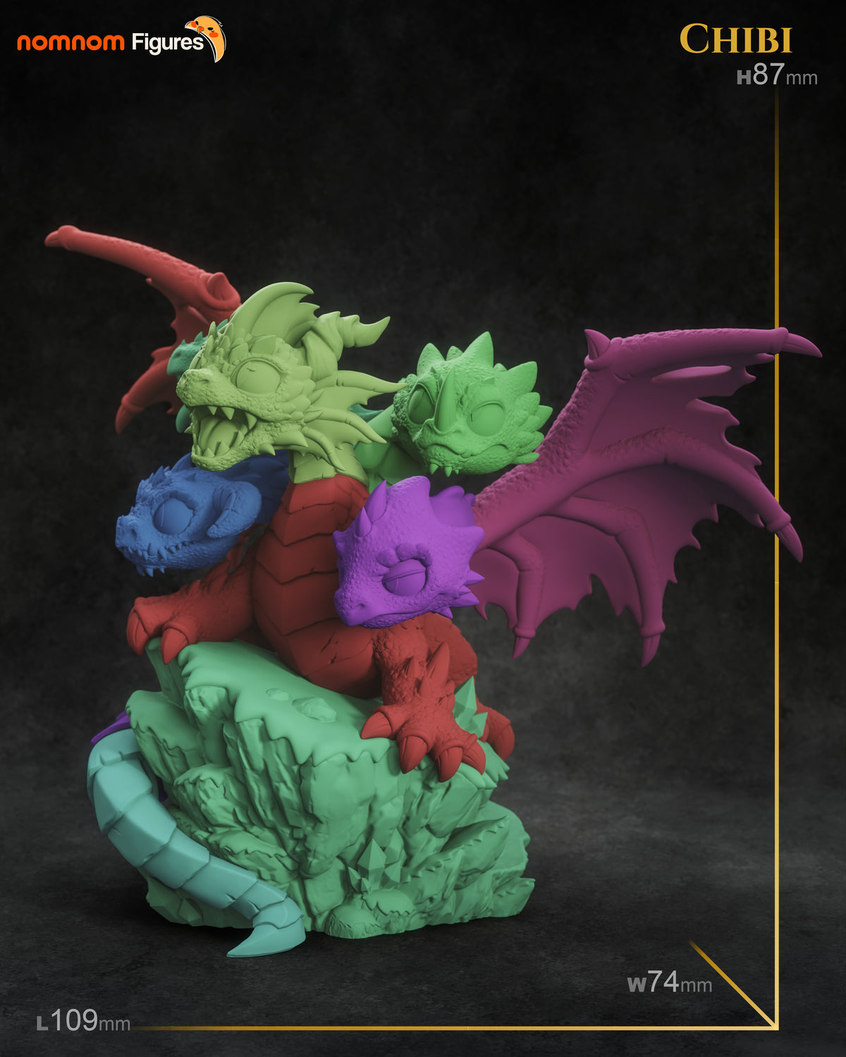 Unpainted Nom Nom Chibi Tiamat