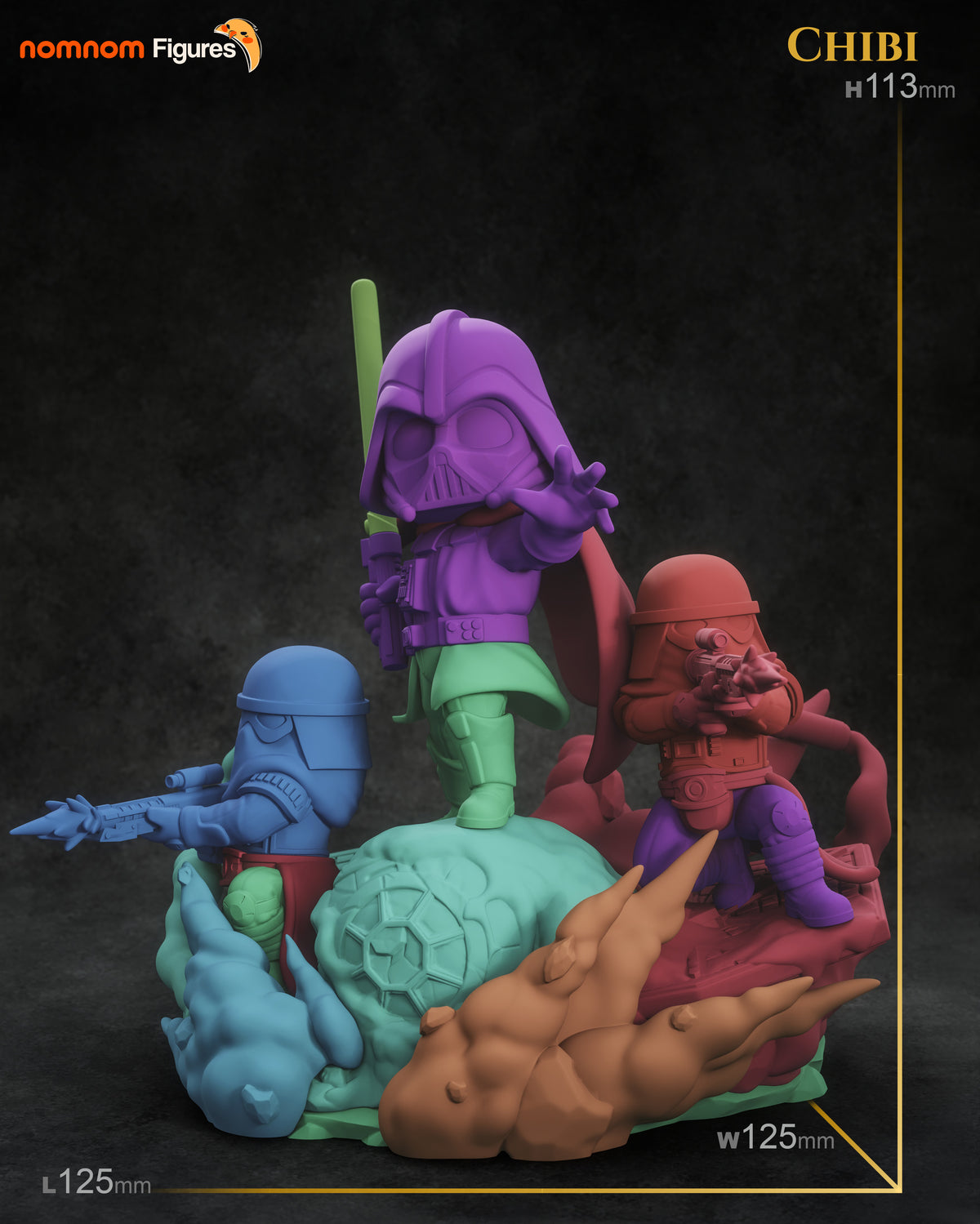 Unpainted Nom Nom Chibi Darth Vader Star Wars